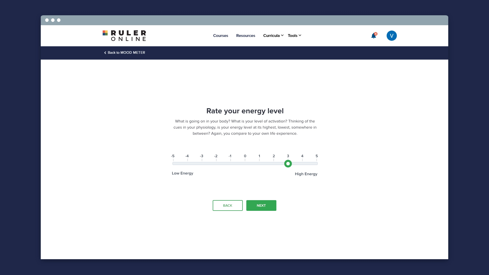Mood meter second screen