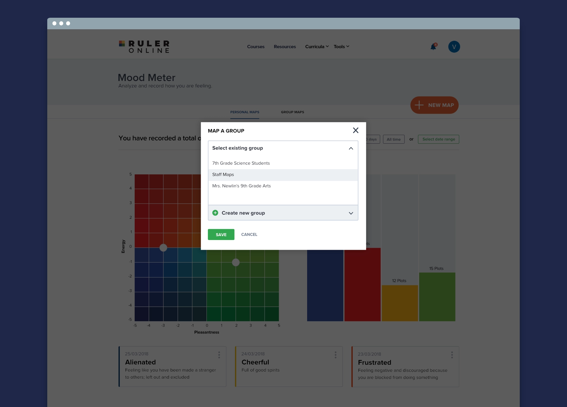 Mood meter add group sreen